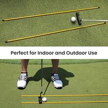2-Piece Golf Alignment Rod And 48 Inch (Approximately 121.9 Cm) Foldable Training Rod, Lightweight Fiberglass Training Aid For Posture Alignment, Swing, And Correction, Portable Storage Tube - Màu vàng - Xem 6