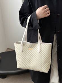 Solid Color Velour Minimalist Chic Handbag, Suitable For Daily Commute And Travel