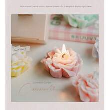 1pc Handmade Scented Wax Candle In Carnation Shape, Ideal For Room Decoration, Table Centerpiece, Party, Wedding And Mother's Day Gift,Valentine's Day Decorations,Valentine's Day Decor,Valentine's Day Gifts,Bestfriend Gifts,Graduation Gifts,Mother's Day Gifts,Wedding Gifts,Room Decor,Home Decor,Birthday Decorations,Wedding Gifts,Wedding Souvenir - Warm Light - View 4