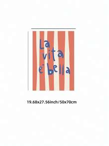 1 pezzo Opera d'arte da parete con citazione motivazionale in stile Rinascimento italiano vintage, stampa su tela senza cornice con atmosfera mediterranea per camera da letto/ufficio/dormitorio, decorazione ispiratrice per feste di aperitivo e regalo perfetto per gli amanti dei viaggi (stampa artistica senza cornice)