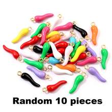 [Quantità] Pezzi Vividi Pendenti Multicolore 3D a Forma di Peperoncino Rosso, Adatti per Realizzare Orecchini, Collane, Bracciali e Portachiavi - Accessori per la Realizzazione di Gioielli in Stile Piccante