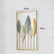 3pcs Metal Wall Decor Leaf 3D Colorful Painted Metal Wall Art For Living Room, Bedroom, Home Decor (Please Refer To The Last Image For The Bulk Item)