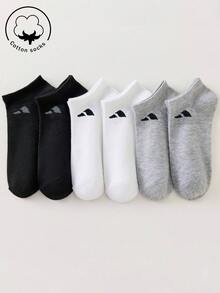 30/20/15/10/5/3/1雙女款棉製隱形襪，白色/灰色/黑色，春夏款，網布透氣，適合日常穿著，隨機配色 - 彩色 - 查看 5