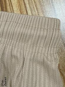 Pantalón de pierna ancha para mujer, elegantes, casuales y sexy, tela de algodón y poliéster, apto para temporadas de primavera y verano, ajuste de cintura natural con resorte y cordón, suave, fresco y ligero. - Beis - Ver 4