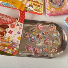 15pcs Y2k Crystal Marbles Stickers 3d Laser Sparkling Heart-Shaped Animal Mobile Phone Case Stickers School Supplies, Back To School
