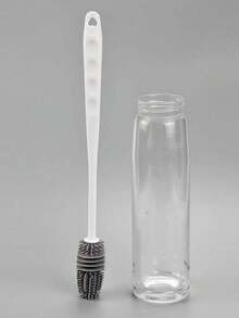 1pc Gray Long-Handle No-Dead-Angle Cup Brush For Cups, Pots, Bottles, Tea Pots, Cleaners