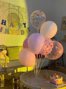 2pcs Balloon Stand - Sturdy Plastic Party Decor (Balloons Not Included), No Electricity Required, Durable Design, Suitable For Birthday, Wedding, New Year, Graduation, Festival Atmosphere Decoration