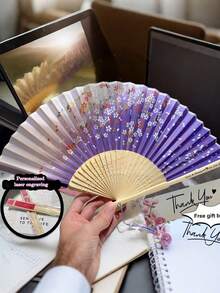 Personalized Wedding Fan/Fringed Wedding Folding Fan/Mass Custom Wedding Party Fan/Wedding Gift Ideas/Ceremony Gifts For - Multicolor - View 3