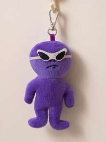 Porte-clés peluche mignon de poupée extraterrestre, pendentif de poupée de dessin animé amusant
