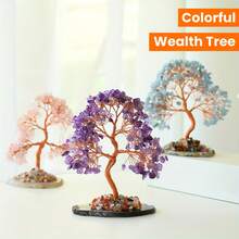 Crystal Tree Of Life - Crystal Tree - Colorful Crystal Tree Home Culture Gemstone Tree - Money Tree - Home Decoration - Thoughtful Gift For Family And Friends Home Gift - Purple - View 11