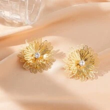 JOJELOO 1 Pair Of High-End Gold Hollowed Out Butterfly Earrings, With A Female Style And Niche Design, Exaggerated Earrings