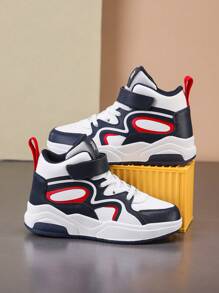 Sneaker di mezza altezza in pelle per ragazzi/giovani, scarpe da ginnastica con lacci stile moda semplice bassa, casual, classiche, versatili, adatte per la primavera e l'autunno
