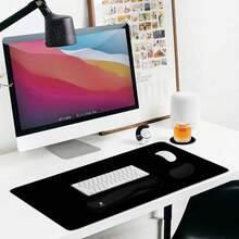 Large Mouse Pad Desk Dad, 4-In-1 Keyboard Wrist Rest Pad & Wrist Support Mouse Pad Set, Extended Desk Pad Waterproof Desk Home Office Study Game-Blue Marble - Black - View 7