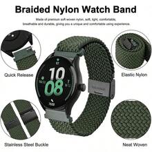 Smart Watch Strap - Khaki Green (Black Buckle) - View 3
