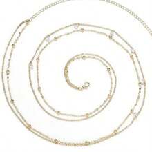 1 peça sutiã sexy com contas de praia multicamadas, biquíni prateado dourado, corrente de cintura para barriga, contas de pérola, corrente de barriga de cristal, borla, cristal, strass ajustável, biquíni de praia, cintura, cinto, conjunto de joias para barriga, férias na praia, acessórios para festa de boate para mulheres e meninas, acessórios abdominais femininos elegantes e sensuais, adequados para ocasiões de praia ou festivais, acessórios casuais, design simples, construção requintada.