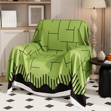 Sofa Towel - Líneas finas blancas-naranja - Ver 9