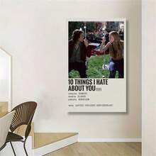 1pc 10 Things I Hate About You, Movie Poster Canvas Painting Classic 90's Vintage Wall Film Art Print Picture Living Room Home Decor,Prints Wall Painting Bedroom Living Room Decoration Office, Wall Art, Wall Decoration, Canvas Print, No Frame - Multicolor - View 18