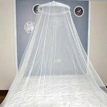 公主蚊帐圆顶天篷，带密网，防蝇单入口，适合家居装饰、露营和户外使用