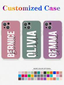 1pc Personalized Custom Phone Case, Changeable Background Color, High-Definition UV Printing, TPU Transparent Anti-Drop, Full Coverage, Compatible With Samsung/A05/A04/A11/A24/A25/A26/A33/A12/A13/A14/A15/A52/A54/A55/S23Ultra/S24Ultra/A52S/13C/A15/Honor X6A/X7B/X8B/X6/SAM/Redmi,Compatible With IPhone16ProMax/16Pro/15ProMax/14ProMax/13ProMax13Pro/15Pro, Cartoon Animal Pattern, Fashionable Multicolor, Cute, Simple, Unique Gift For Friends And Lovers - Clear - View 1