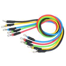 Heavy Duty 13PCS Resistance Bands Home Gym Tube Fitness Workout Rope For Yoga Pilates