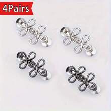 1/2/4 Pares de Accesorios para Pantalones: Abrochador de Hebilla de Mariposa, Botones Desmontables para Ajustar la Cintura, Sin Necesidad de Coser, Pinzas para Cintura