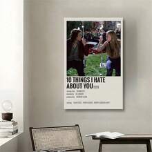 1pc 10 Things I Hate About You, Movie Poster Canvas Painting Classic 90's Vintage Wall Film Art Print Picture Living Room Home Decor,Prints Wall Painting Bedroom Living Room Decoration Office, Wall Art, Wall Decoration, Canvas Print, No Frame - Multicolor - View 17