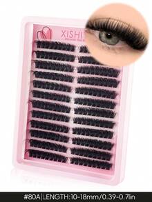 54/192/216/240pcs Cluster Lashes DIY Eyelash Extension C Curl Long Individual Lashes Mixed Tray Faux Mink Lash Clusters Extensions - C - View 10