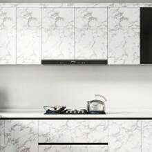 Self Adhesive Marble Patterned Wall Sticker -1-Piece Set Of High Gloss Waterproof Wallpaper, Furniture Renovation Sticker, Kitchen Bathroom Wall And Countertop Decoration