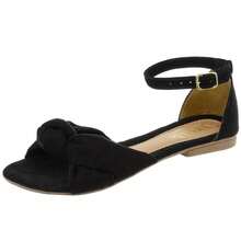 Elegant Sandal With Closed Back In Black Suede Ideal For Everyday Work With Comfort Special Size From 34 To 42 Simple Elegant Party Fabric - ĐEN - Xem 1