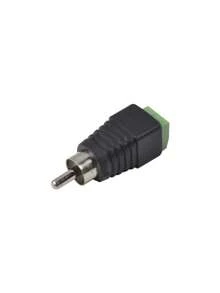 Adaptador RCA MACHO Tipo Jack Polarizado - Negro - Ver 1