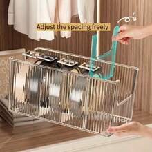 1pc/2pcs Belt Storage Box With Divided Compartments For Tie Organization And Display, Desktop Transparent Men's Waistband Storage Box