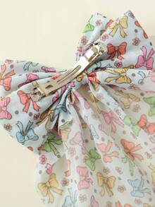 5pcs Girls Simple Versatile Schoolgirl Back To School Bowknot Hair Clips - Multicolor - View 6