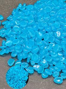 1PC Glow In The Dark Stones - 100/PCS Solar Powered Garden Pebbles, Outdoor Decorative Rocks For Pathway, Lawn, Aquarium, Fish Tank, Yard & Landscape Lighting (Blue/Green/White)