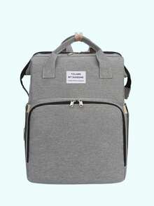 2-In-1 Personalized Diaper Backpack & Portable Bed – Custom Embroidered Name, Multi-Pocket Mommy Bag, Baby Shower Gift For New Mom, Unisex Nursery Travel Essentials,Multi-Functional,Ornamental,Letter,Stylish,Modern,Colorful,Cute,Adorable,Casual,Custom,Personalised,Unique,Customized,Ideal Gifts For Him,Ideal Gifts For Her,Multi-Functional,Ornamental,Letter,Stylish,Modern,Colorful,Cute,Adorable,Casual,Custom,Personalised,Unique,Customized,Ideal Gifts For Him,Ideal Gifts For Her - Multicolor - View 8