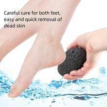 1pc Oval Foot Grinding Stone Pure Natural Volcanic Stone Exfoliating Soles And Heels Pedicure Artifact Remove Calluses Underwear Foot Grinding Bath Supplies (Pure Natural Color Will Have A Little Color Difference)