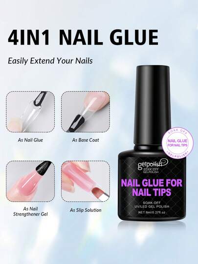Colla per unghie gel per tips unghie, colla per estensioni unghie che necessita di polimerizzazione UV per tips finte e unghie adesive