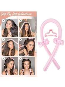 8件套美发造型工具套装，包含睡眠卷发器、面部按摩器、缎面免烫卷发套装、夜间卷发器、1个柔软睡眠眼罩、女士面部按摩滚轮护肤工具、卷发器、免烫卷发、卷发棒、美发产品及配件，适用于理发店、美容院、旅行必备、返校季、旅行度假必备、女士美发配件、卷发、卷发器、免烫卷发、免烫卷发、卷发棒、卷发器、卷发工具、卷发器、卷发扩散器、头发、旅行、美发产品、美发工具、美发用品、理发师、理发师配件、理发店、美发设备