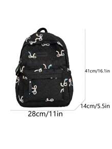 Esta mochila está muy orientada al diseño y está decorada con lazos. Según los diferentes usos de las mochilas, se dividen en mochilas para computadoras portátiles, mochilas deportivas, mochilas de moda, mochilas escolares, bolsas con correas, mochilas militares, bolsas de montañismo, etc.