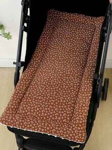 1pc Baby Stroller Pad, Soft Plush Cushion, Anti-Slip Cotton Mat, Cradle Bed Mattress, All Season, Reversible