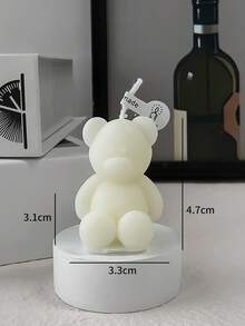 4pcs Cute Mini Bear Smokeless Scented Candle Perfumed Bedroom Long-Lasting Household Female Birthday Gift DIY Handmade Scented Candle Ins Home Bedroom Decoration With Hand Gift Scented Candle - Multicolor - View 9