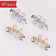 1/2/4 Pares de Accesorios para Pantalones: Abrochador de Hebilla de Mariposa, Botones Desmontables para Ajustar la Cintura, Sin Necesidad de Coser, Pinzas para Cintura