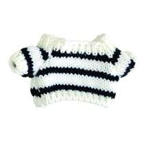 Nuevo accesorio de llavero con suéter de punto a rayas adecuado para ropa de muñeca Labbubu de 17 cm, regalo para fiesta de cumpleaños infantil