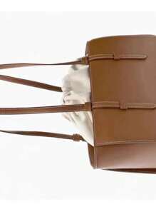 Bolso tote con doble asa de un solo hombro, de unicolor, hecho de tela impermeable de PU con estilo clásico de comodín. Tiene forro con cordón para abrir y cerrar. Bolso monedero de señora elegante para negocios y viajes. Bolso de moda retro para damas, adecuado para viajar, compras, ir al trabajo y salir de fiesta.