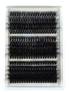 300 sztuk mieszanych zestawów do przedłużania rzęs Fluffy Volume 100D 90D 80D 60D 70D, długość i podkręcenie, skręt C/D/DD, 12-20 mm, rzęsy do makijażu, ślubne/ślubne, czarne, książka o przedłużaniu rzęs o dużej objętości