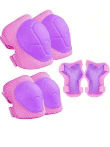 6件套户外运动护具套装，适合3-9岁儿童，包含护手、护膝和护肘。为骑行、平衡车、滑板、攀岩和滑雪增添乐趣的完美礼物，是儿童节和圣诞节的理想之选。 - 彩色 - 查看 13