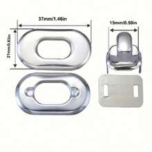 4pcs Iron Snap Button Clasps For DIY Purse & Handbag Making - Durable Metal Twist Lock Fasteners, Secure Closure For Bags & Accessories - Multicolor - View 4