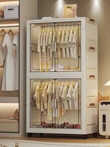 5/4/3/2/1 Layer Freestanding Baby Wardrobe Closet, Folding Clothes Storage Cabinet, Multilayer Children Dresser, Home Garment Organizer