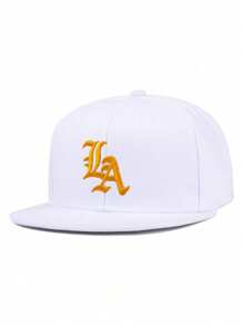 1 pièce Casquette de Baseball pour hommes avec broderie lettres LA, casquette Hip Hop. Convient pour la rue, l'extérieur, les sports, les vacances, les cadeaux. Accessoire de mode.