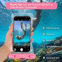 Premium Waterproof Phone Dry Bag – Perfect Protection For Swimming, Kayaking, Boating & Surfing - Black+Pink - View 3