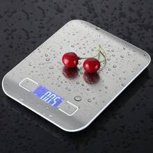 Balança digital de cozinha de 5 kg/10 kg com tela LCD, balança eletrônica de aço inoxidável, joias para casa, alimentos, lanches, utensílios para assar